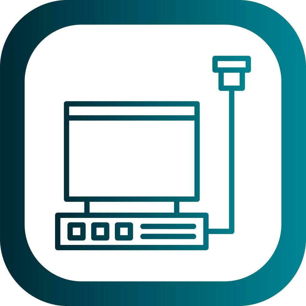 Ultrasound machine Vector Icon Design