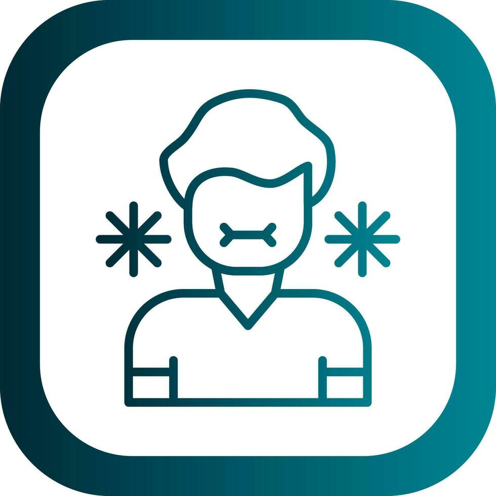 Sick Person Vector Icon Design