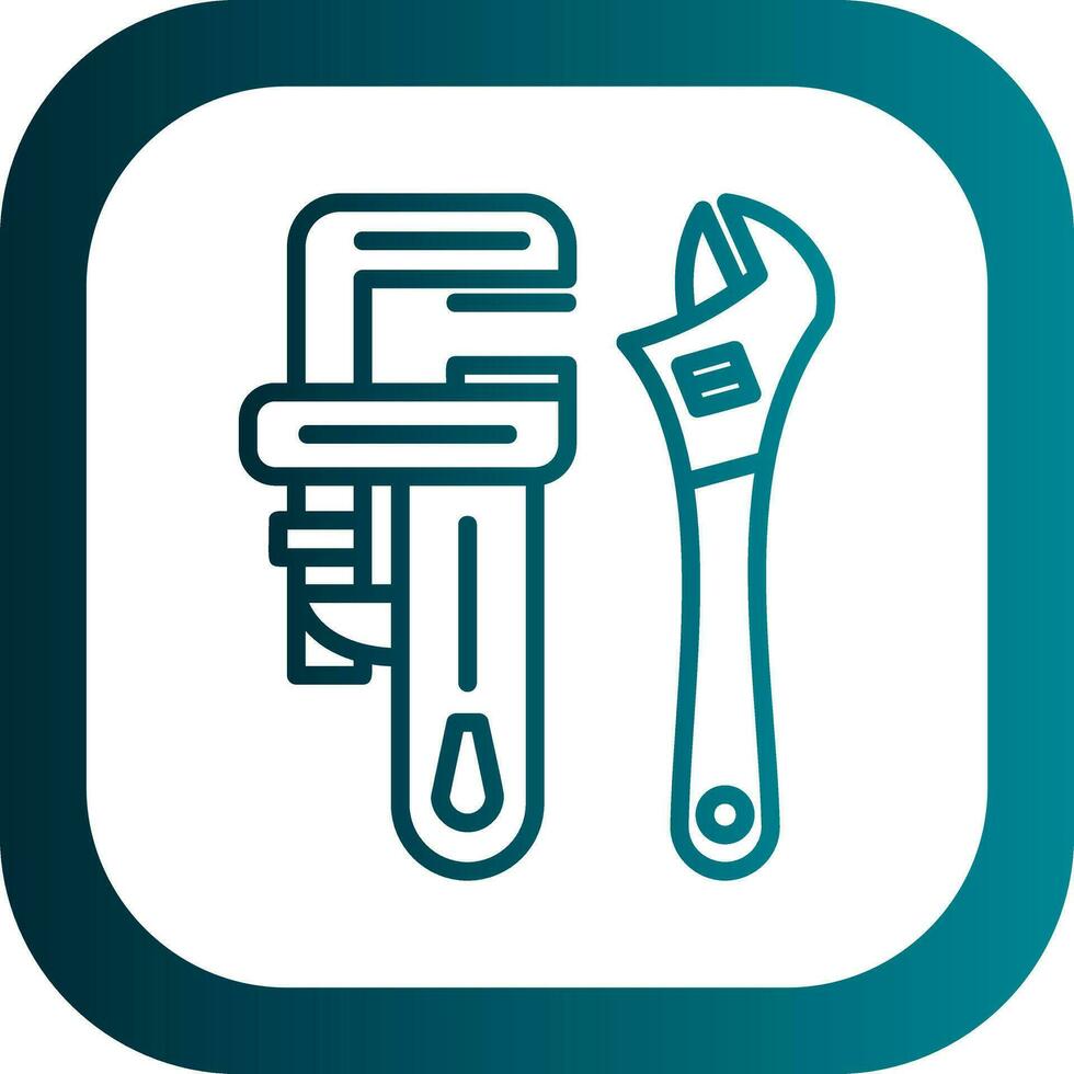 Pipe wrench Vector Icon Design