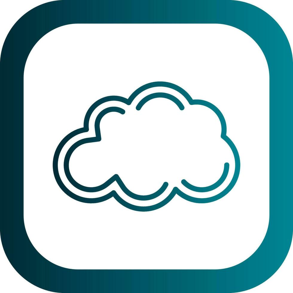 Fluffy Cloud Vector Icon Design