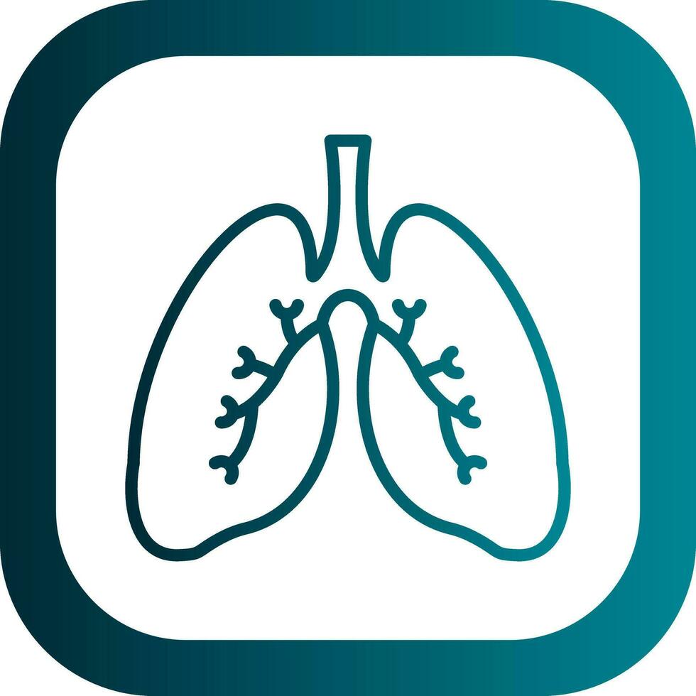 diseño de icono de vector de pulmones