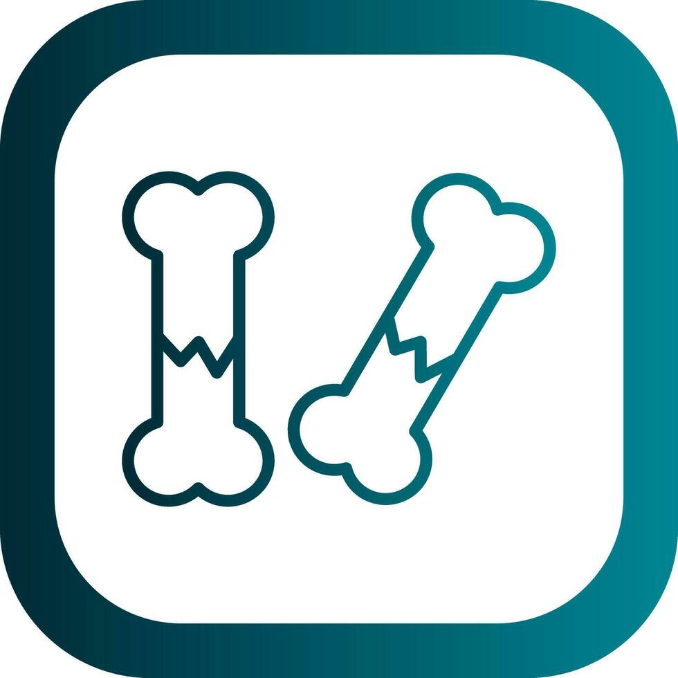 Broken bone Vector Icon Design