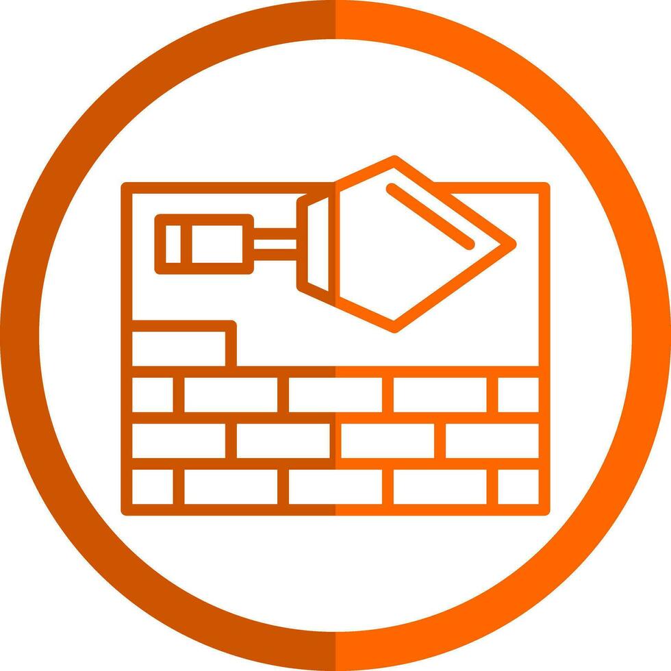 Brick Plastering Vector Icon Design