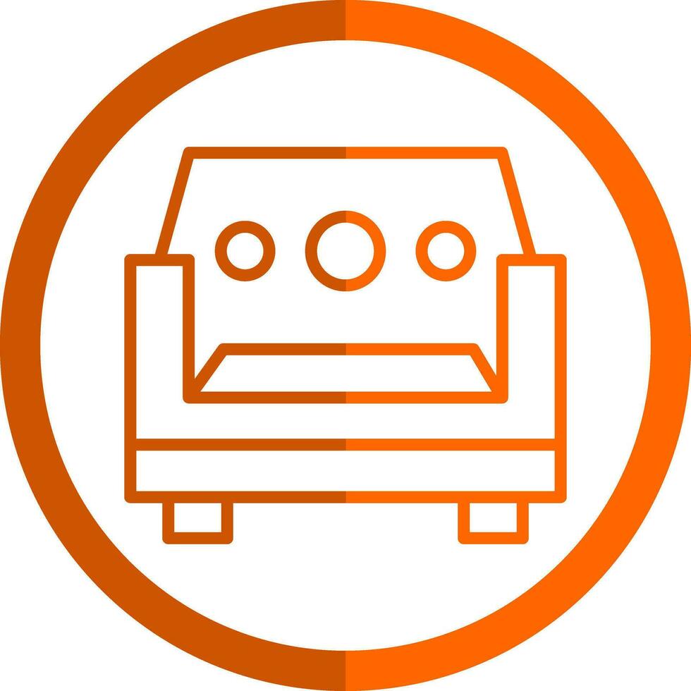 Single Seat Sofa Vector Icon Design
