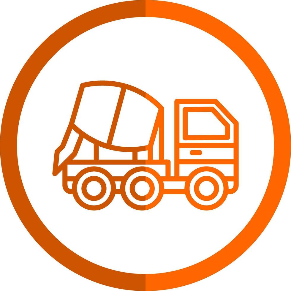 Concrete mixer Vector Icon Design