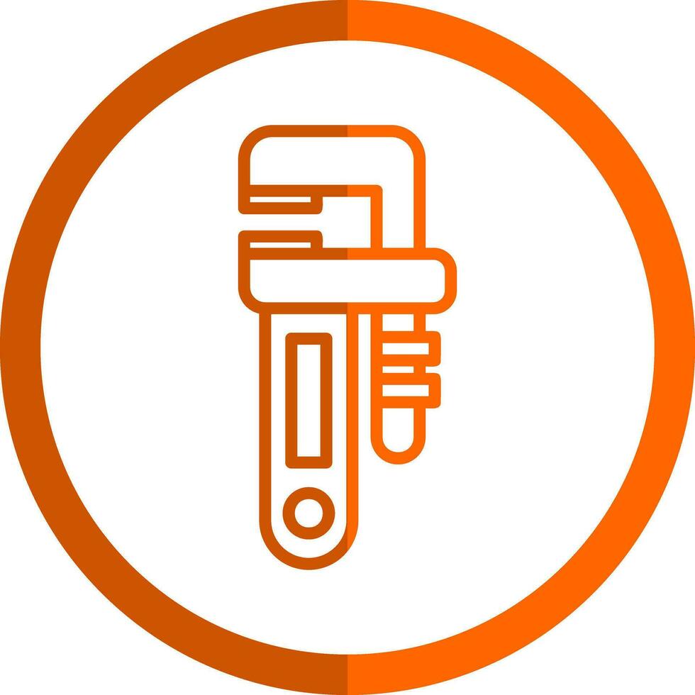 Pipe wrench Vector Icon Design