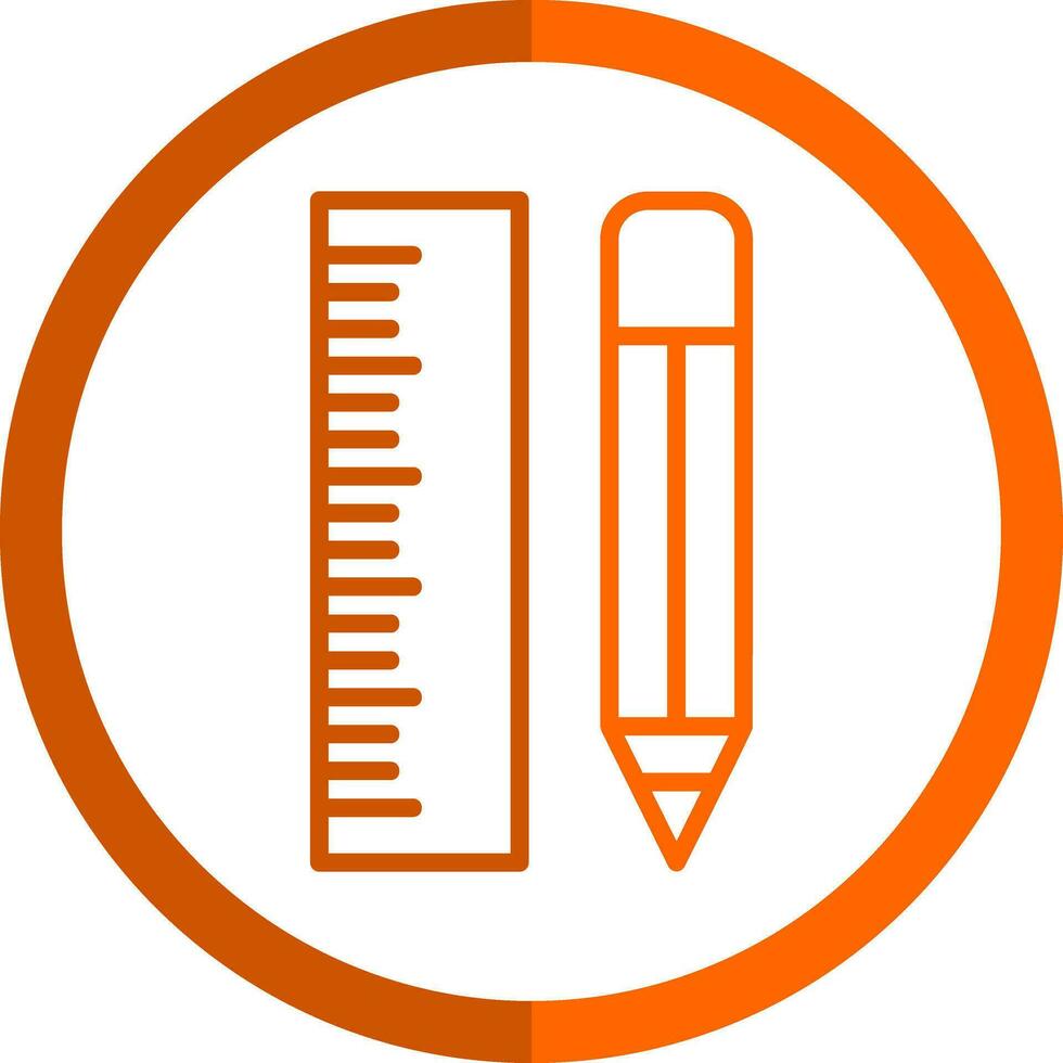 Ruler and pencil Vector Icon Design