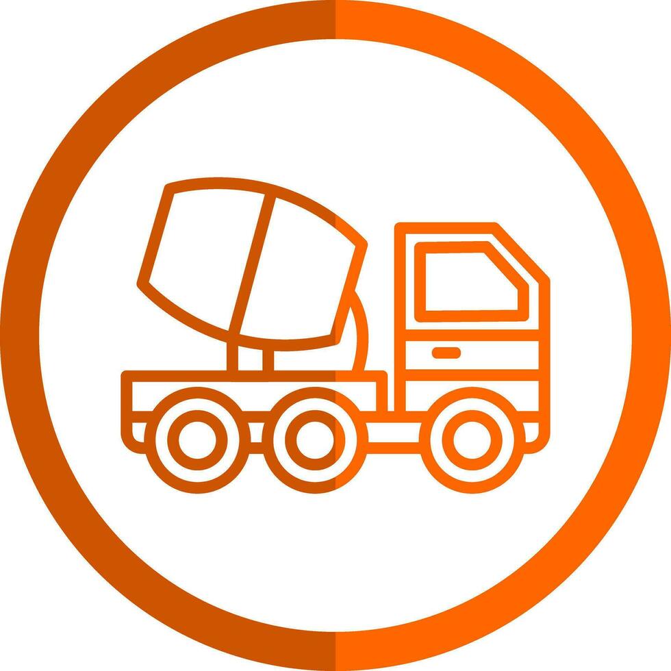 Cemment truck Vector Icon Design