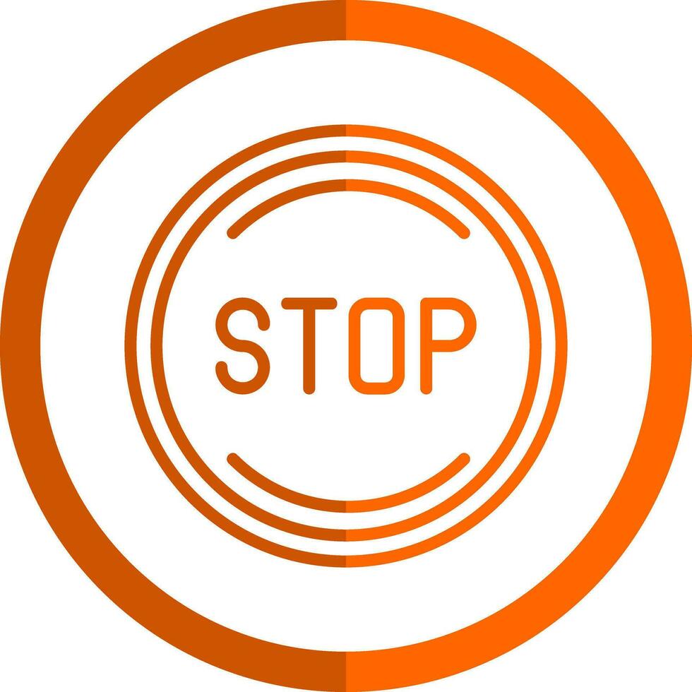 Stop Vector Icon Design