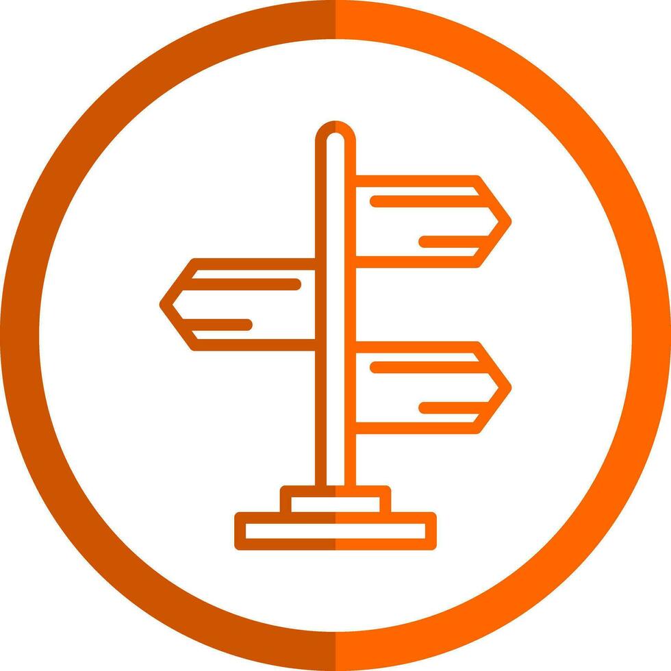Signpost Vector Icon Design