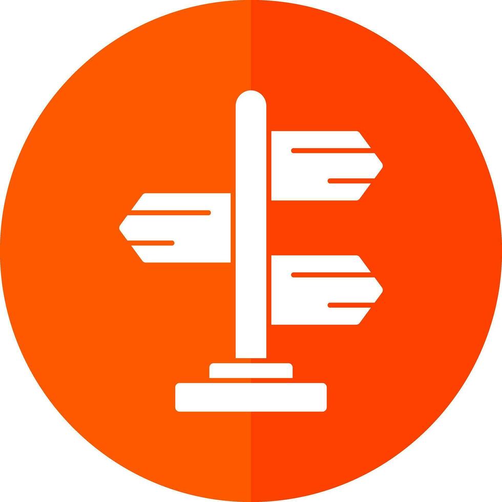 Signpost Vector Icon Design