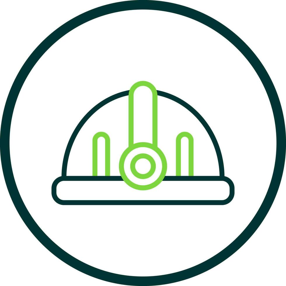 Torch helmet Vector Icon Design
