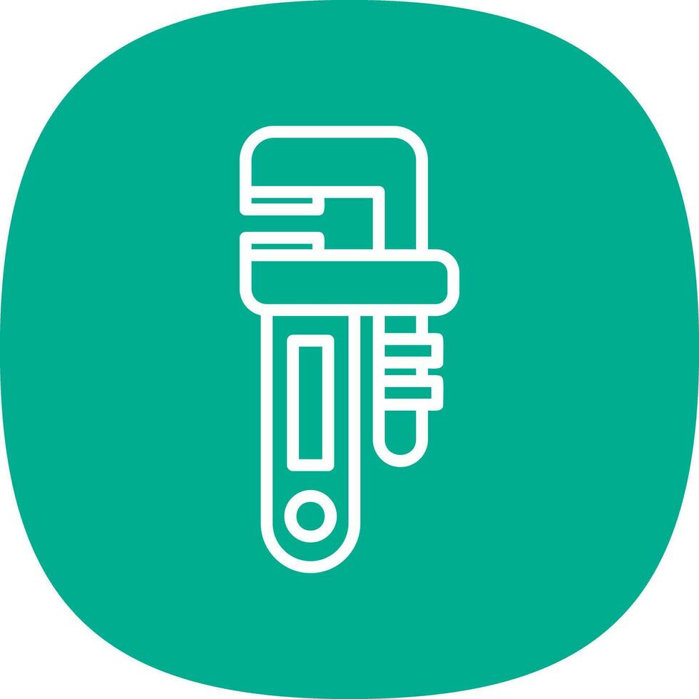 Pipe wrench Vector Icon Design