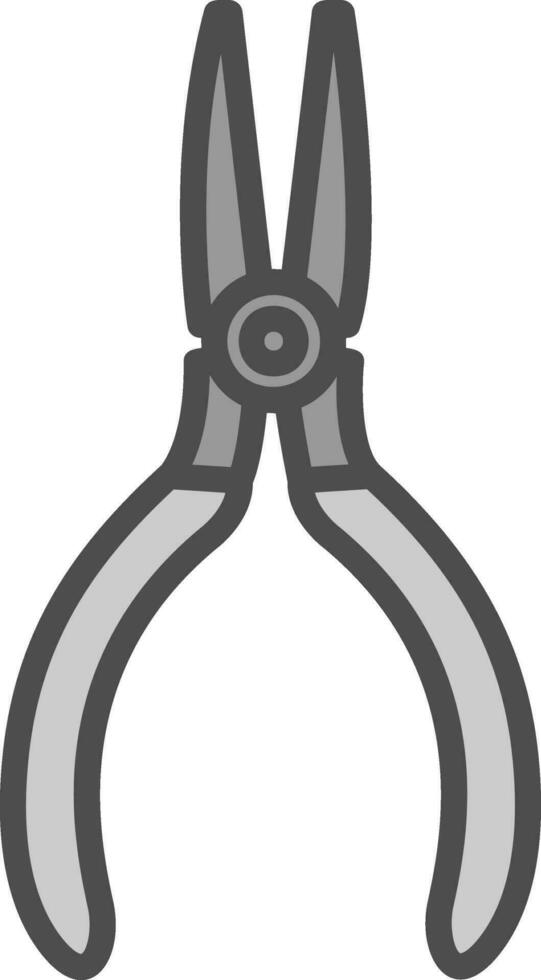 Needle nose pliers Vector Icon Design