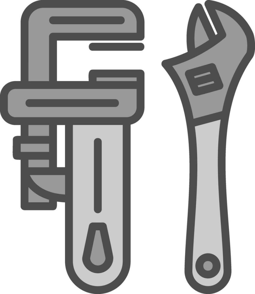 diseño de icono de vector de llave de tubo