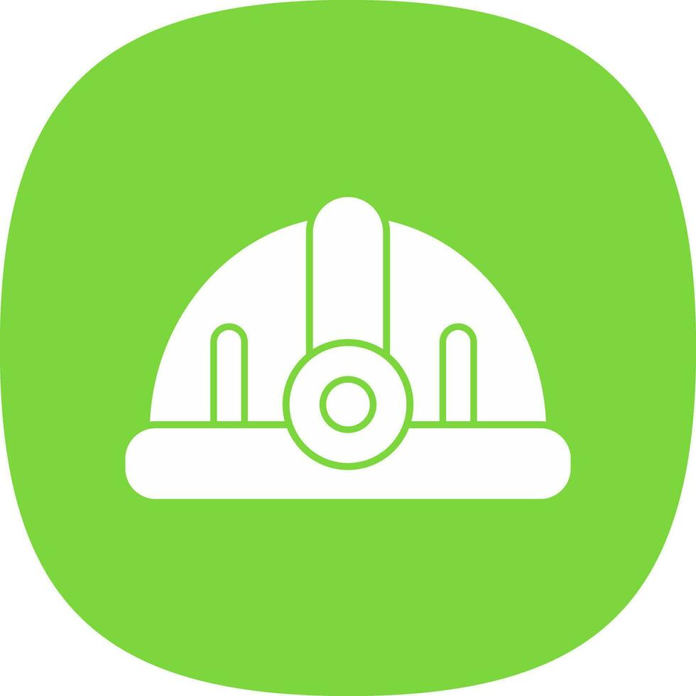 Torch helmet Vector Icon Design