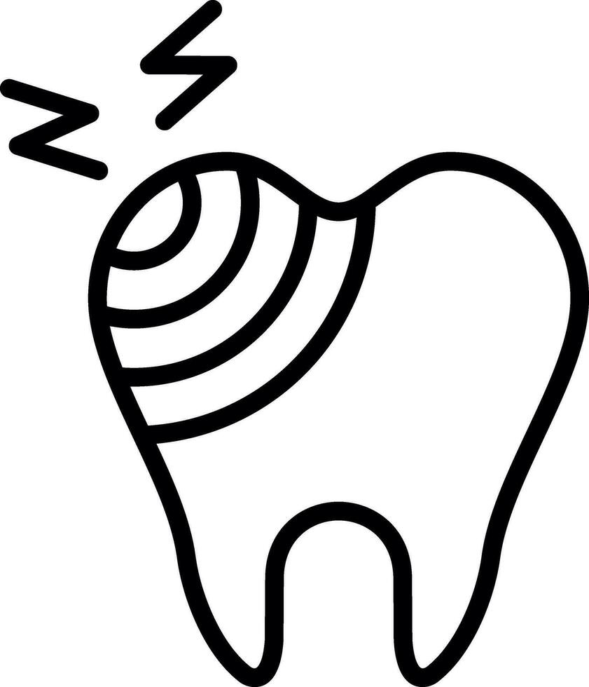 Broken Tooth Vector Icon Design