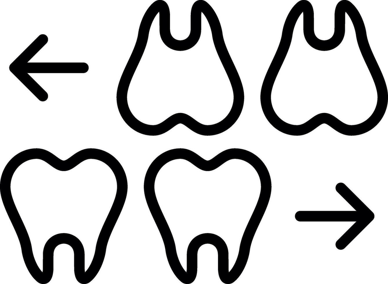 dientes vector icono diseño