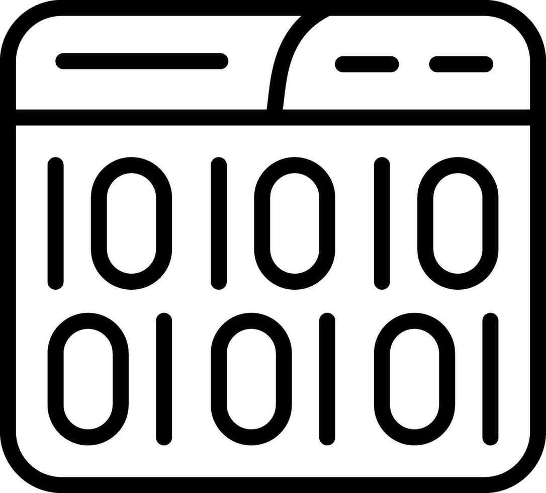 Binary Code Vector Icon Design