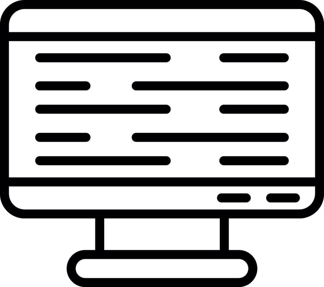 Monitor Screen Vector Icon Design