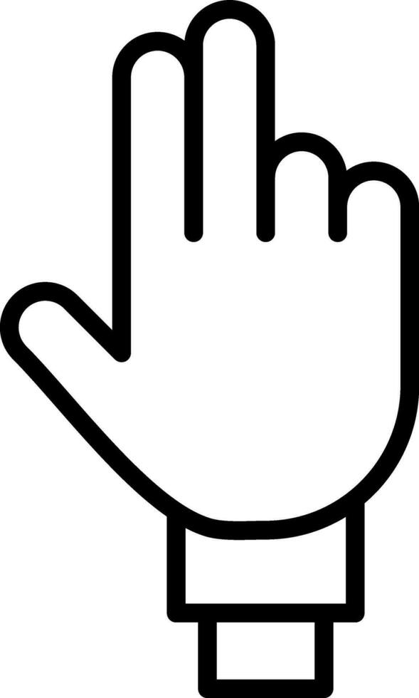 Three Fingers Vector Icon Design