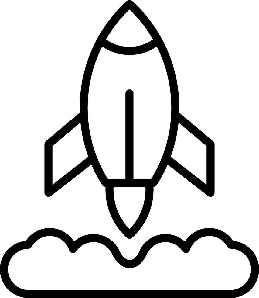 cohete lanzamiento vector icono diseño