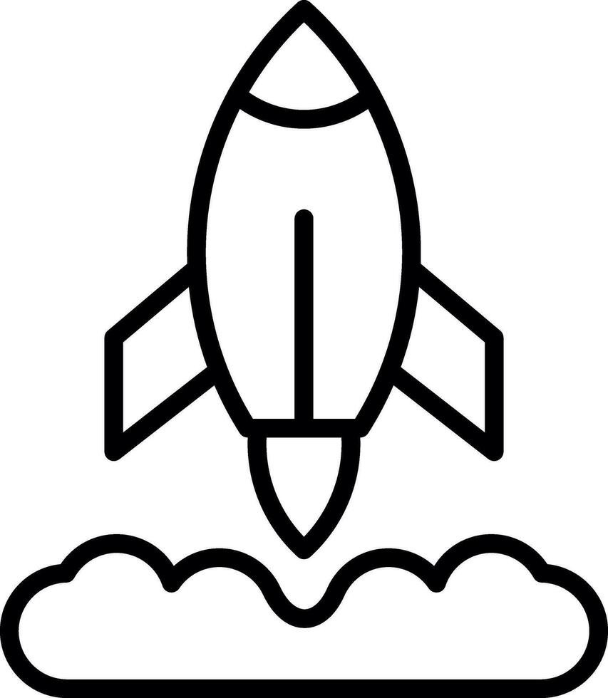 Rocket Launch Vector Icon Design