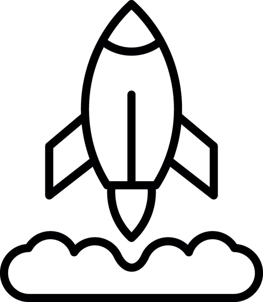 Rocket Launch Vector Icon Design