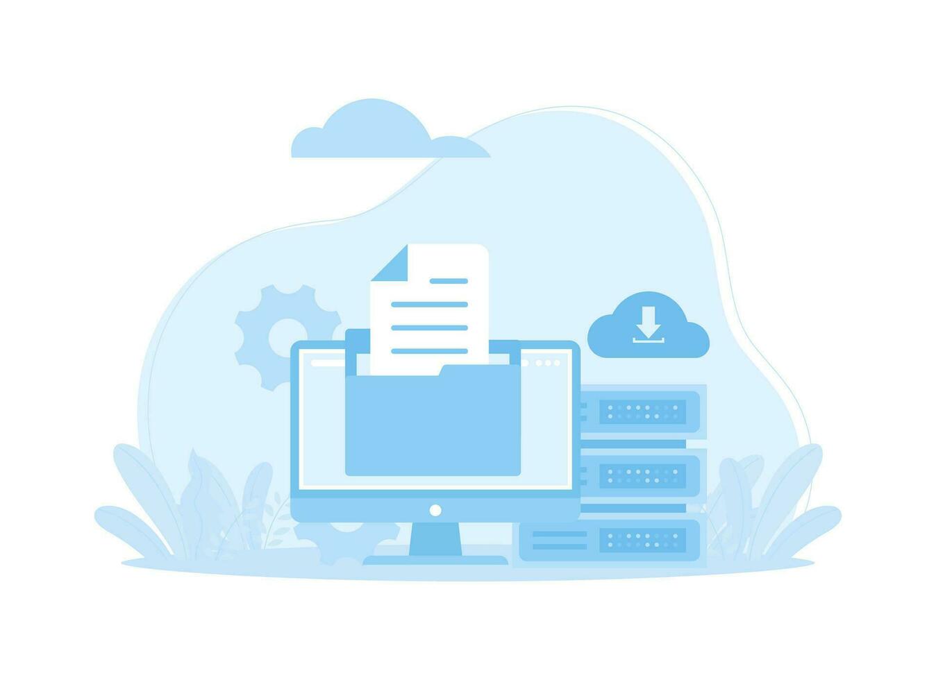 Data entry icon set trending concept flat illustration vector