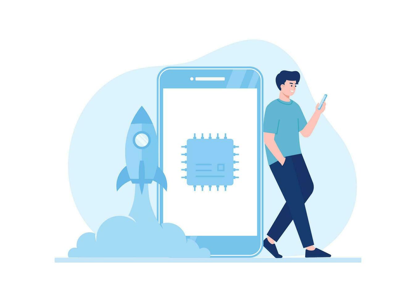 Refresh gadgets trending concept flat illustration vector