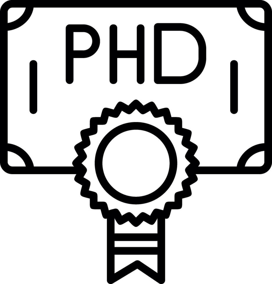 Phd Vector Icon Design