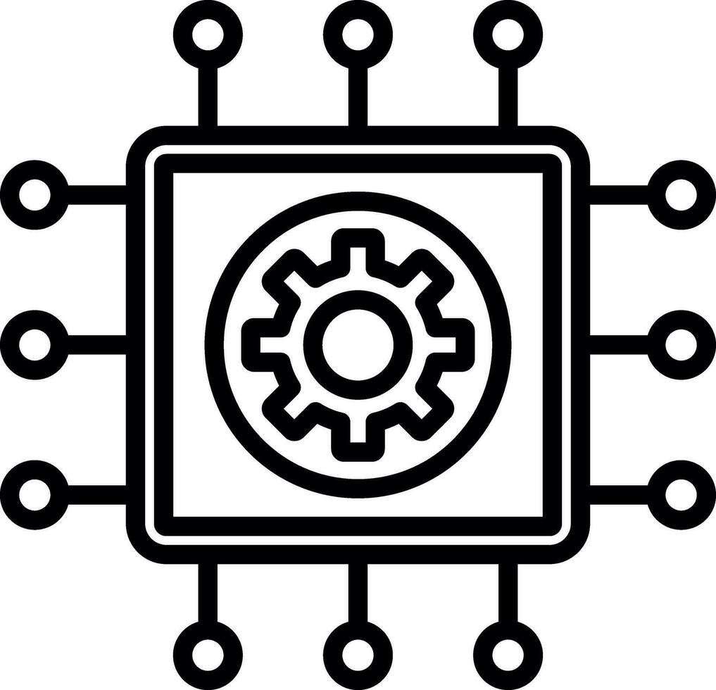 Cpu Vector Icon Design