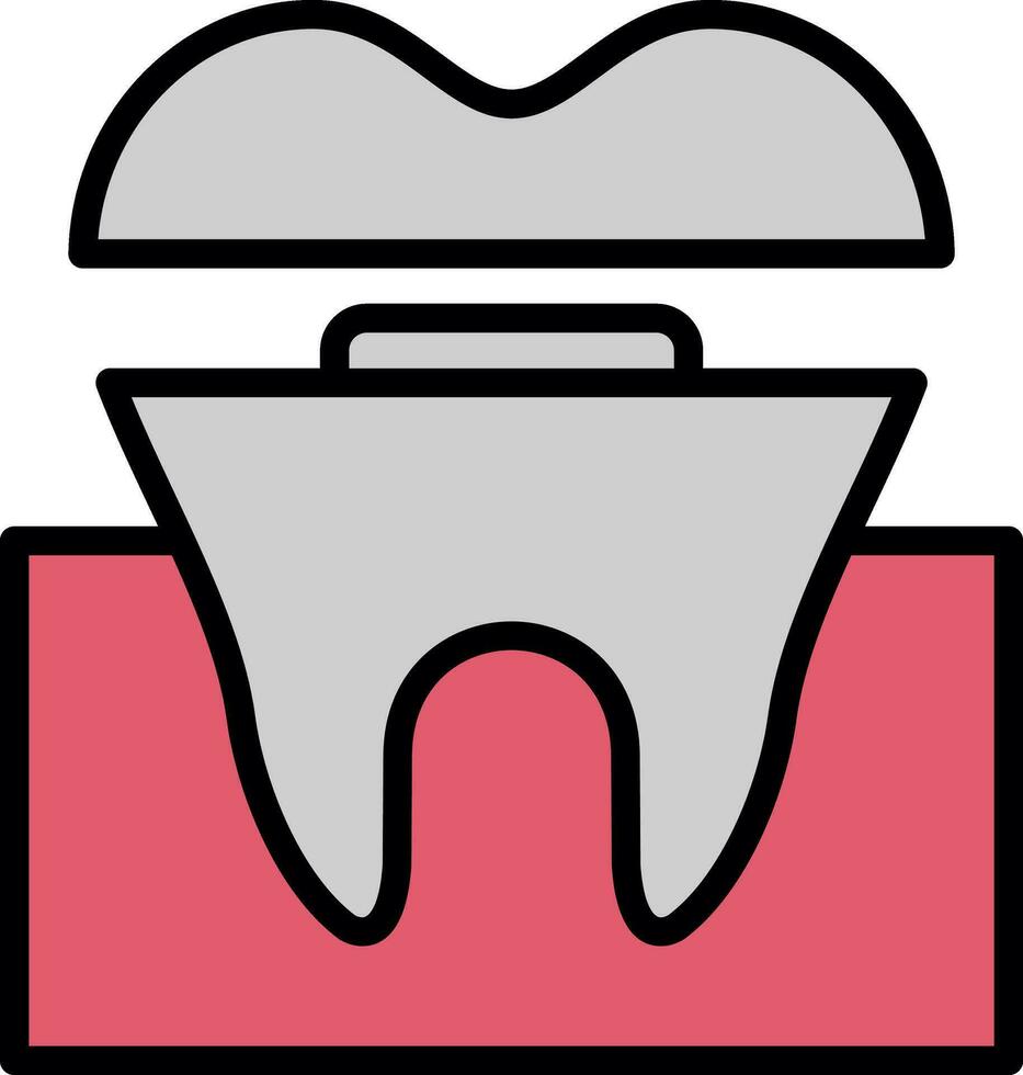 dental corona vector icono diseño