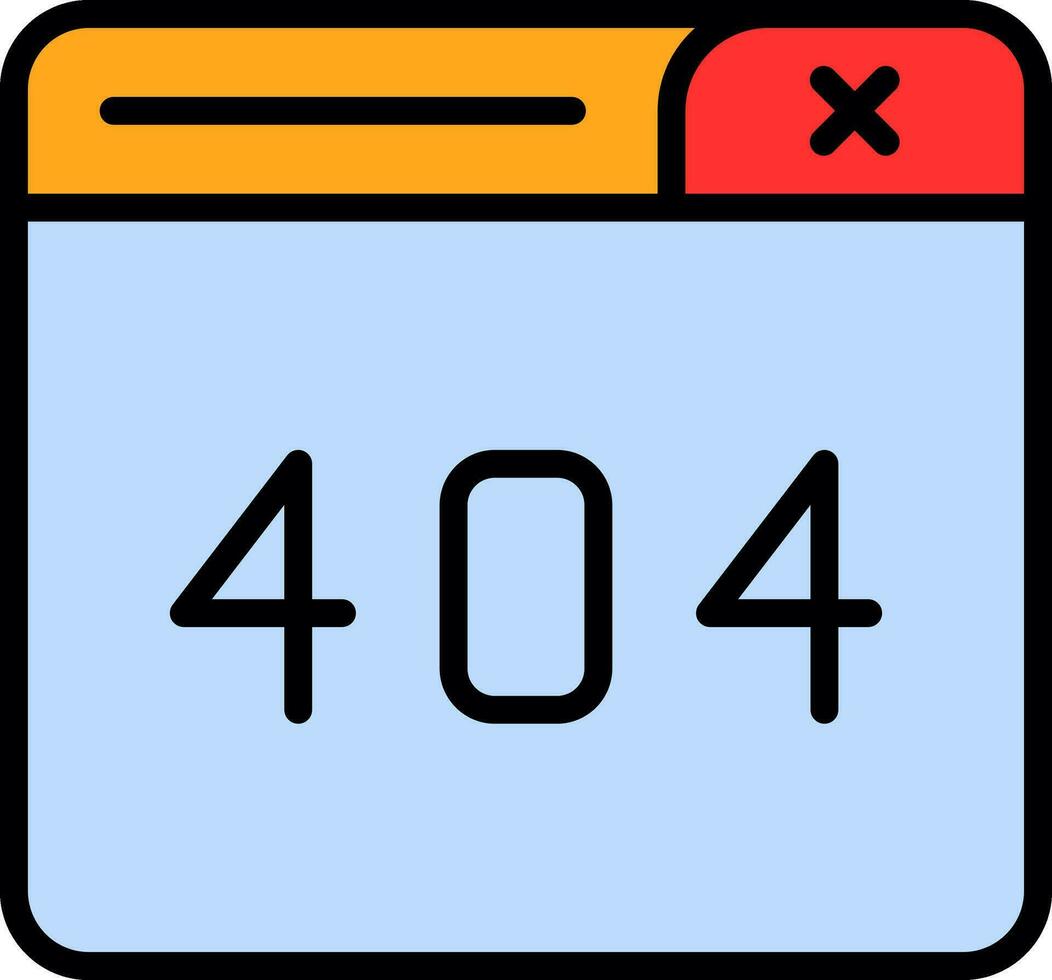 404 Error Vector Icon Design