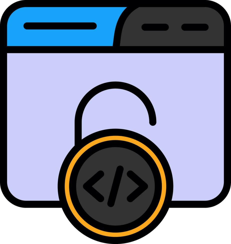 Unsecured Vector Icon Design
