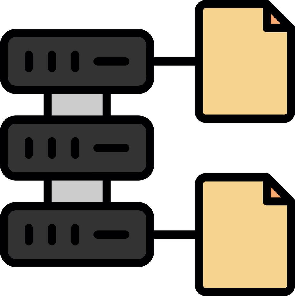 Database File Vector Icon Design