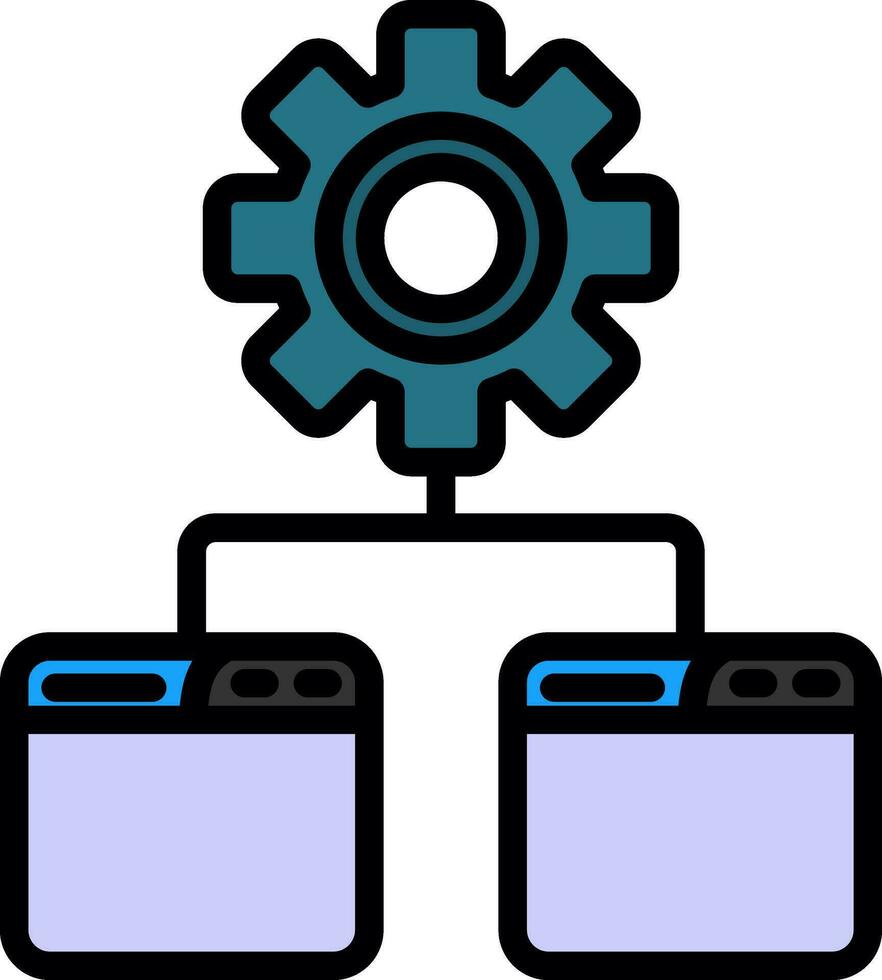 Batch Processing Vector Icon Design