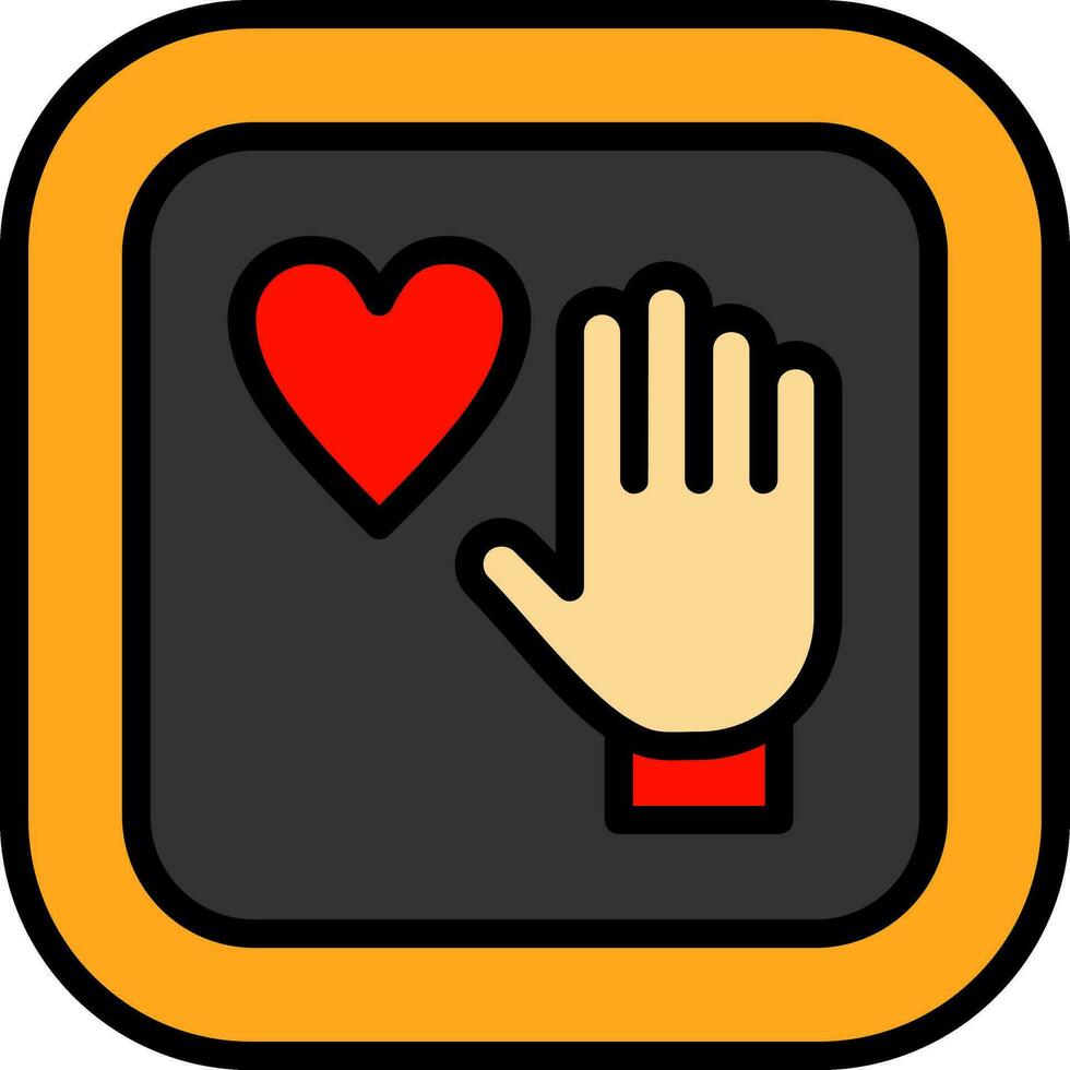 Palm Of Hand Vector Icon Design
