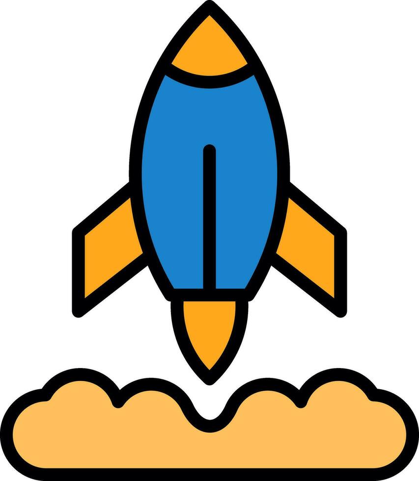 Rocket Launch Vector Icon Design