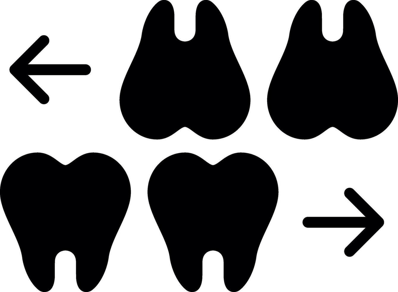 dientes vector icono diseño