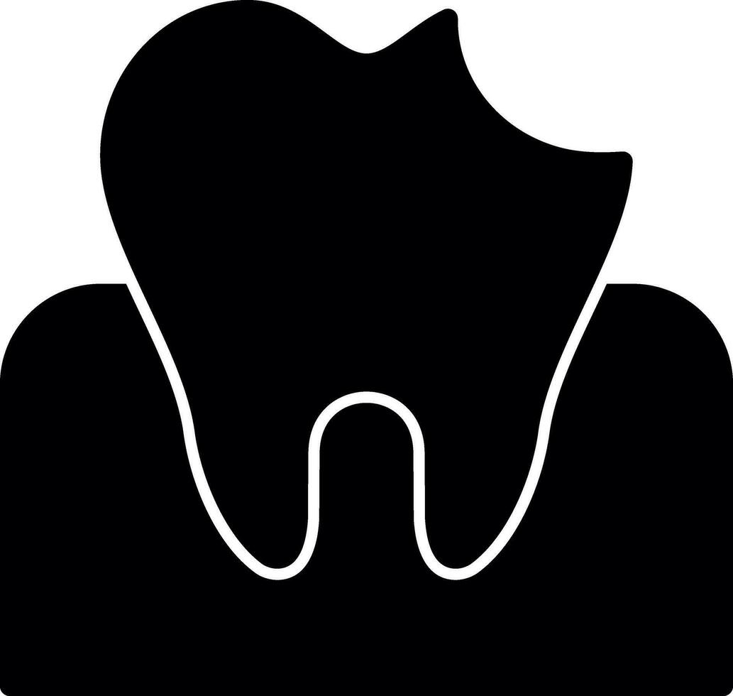 Dental Caries Vector Icon Design