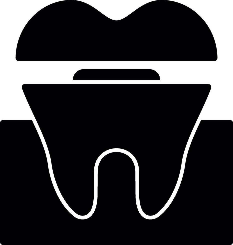 Dental Crown Vector Icon Design