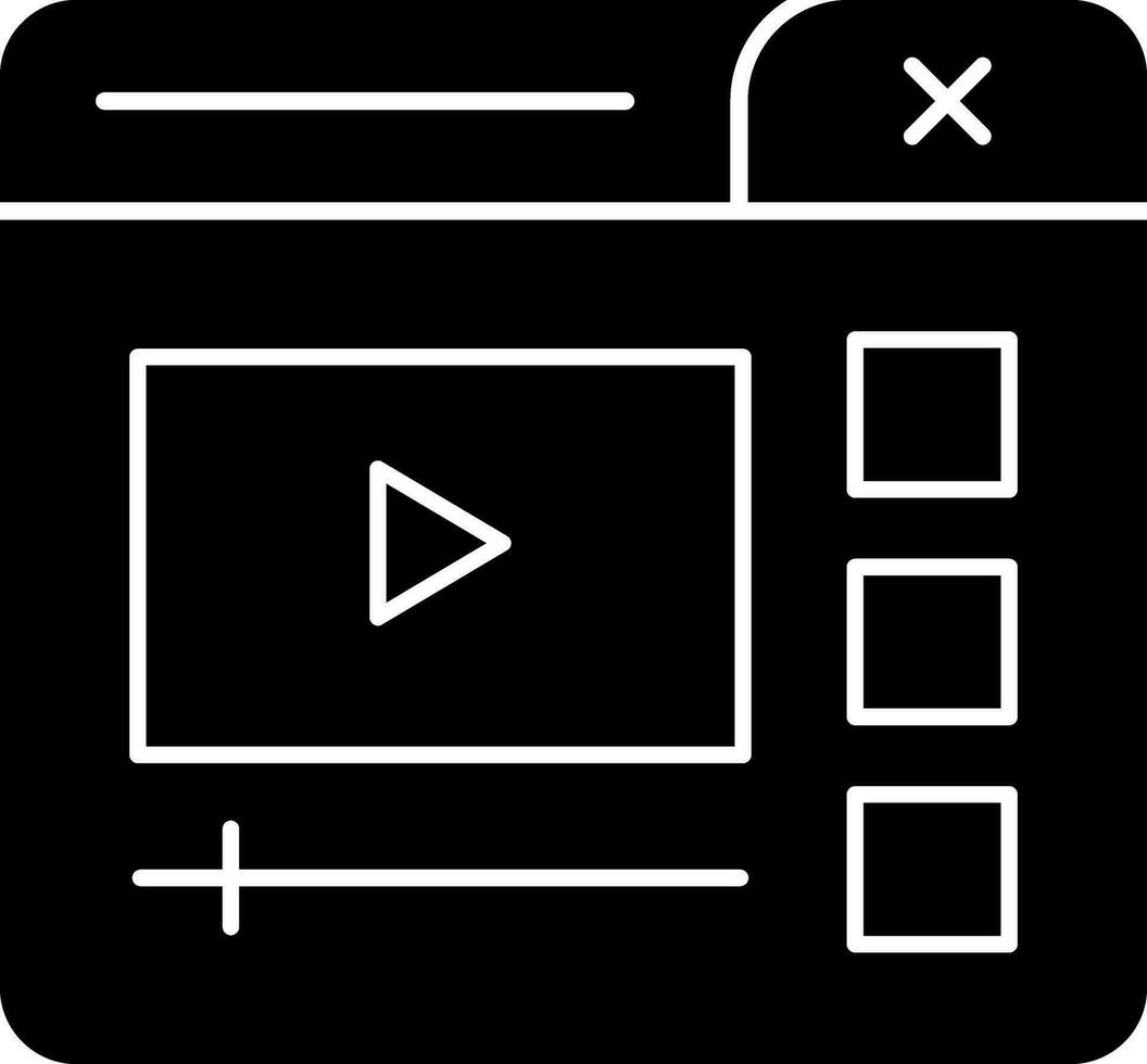 Video Player Vector Icon Design