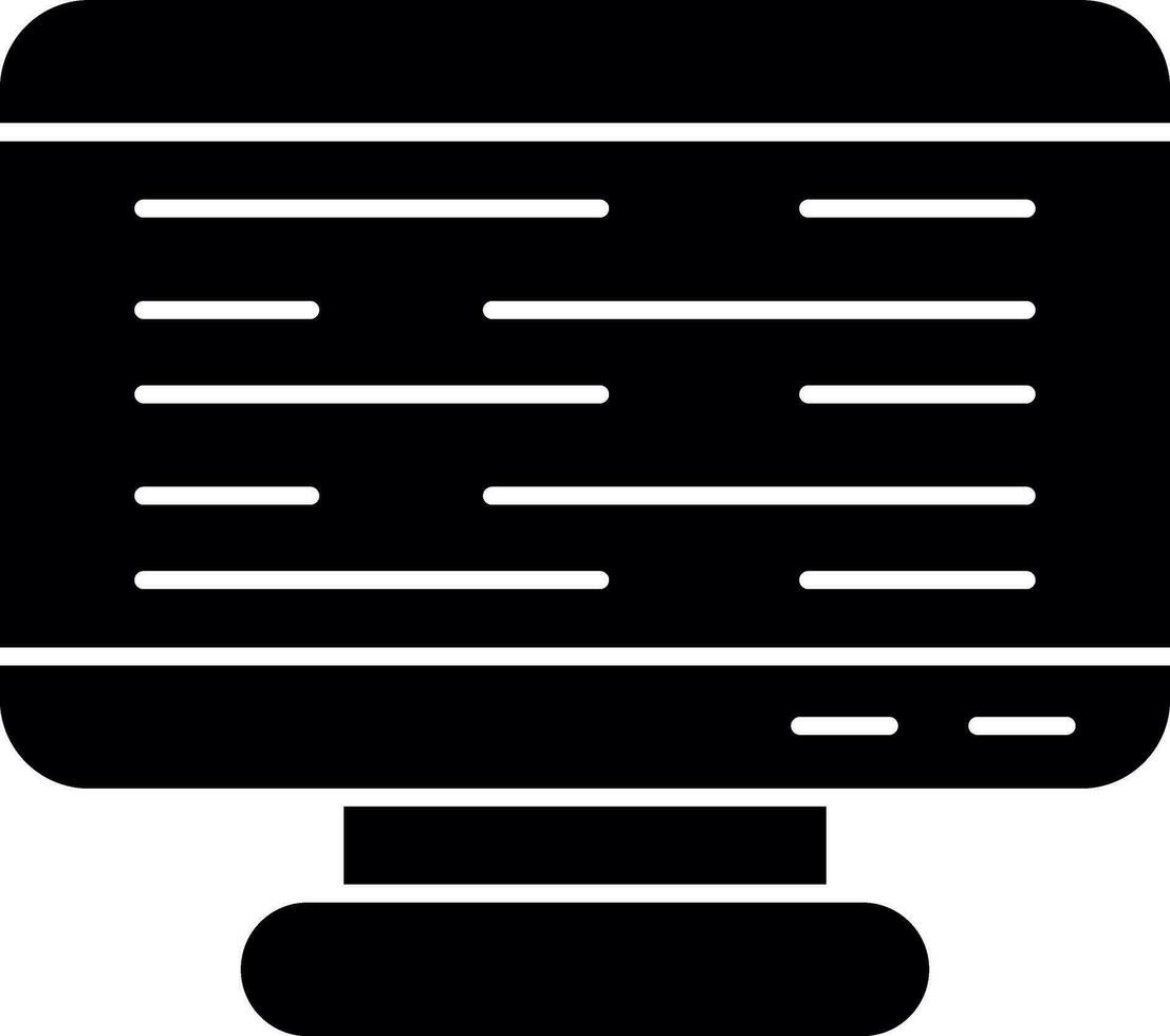 Monitor Screen Vector Icon Design