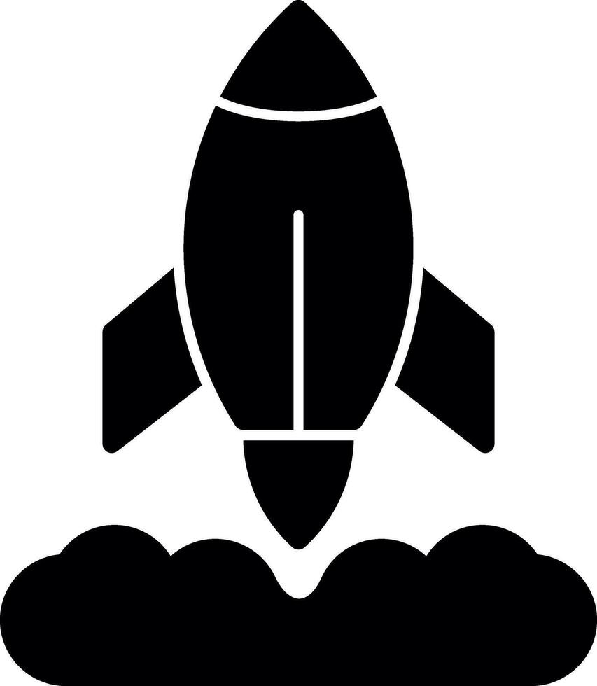 Rocket Launch Vector Icon Design