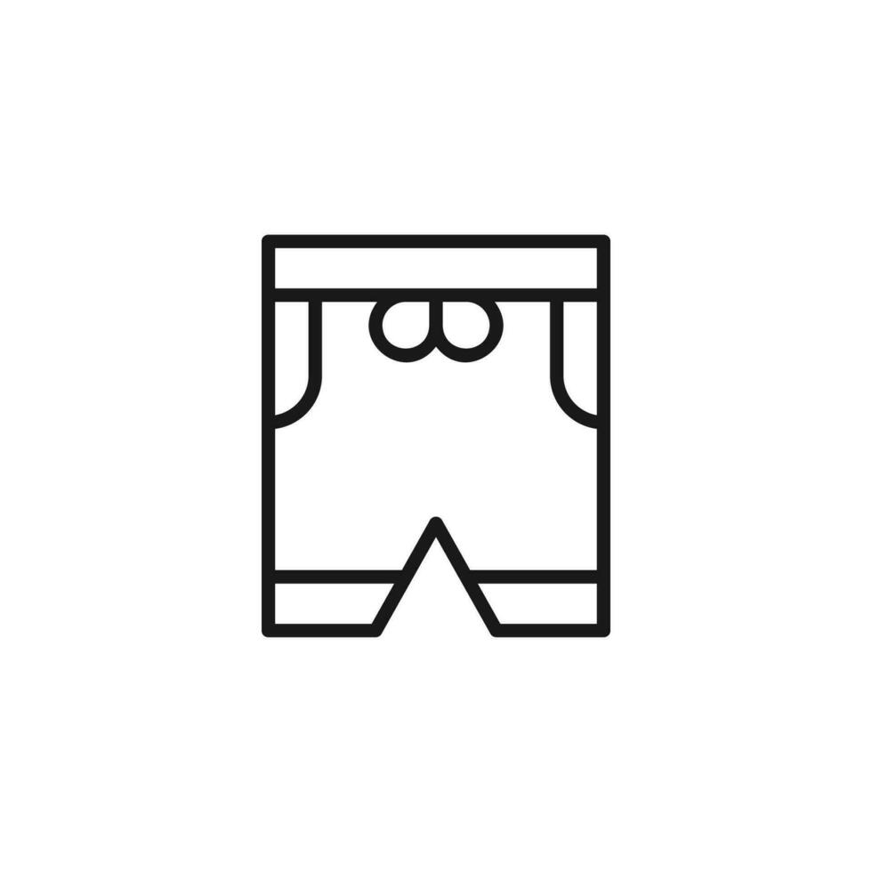 Short icons. Beach shorts icons of different styles. clothing symbol concept. vector