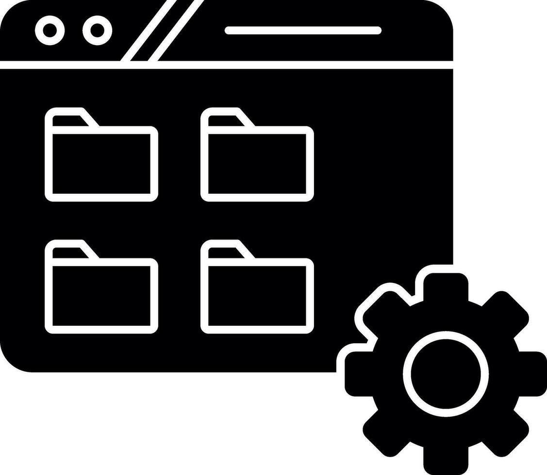Folder Management Vector Icon Design
