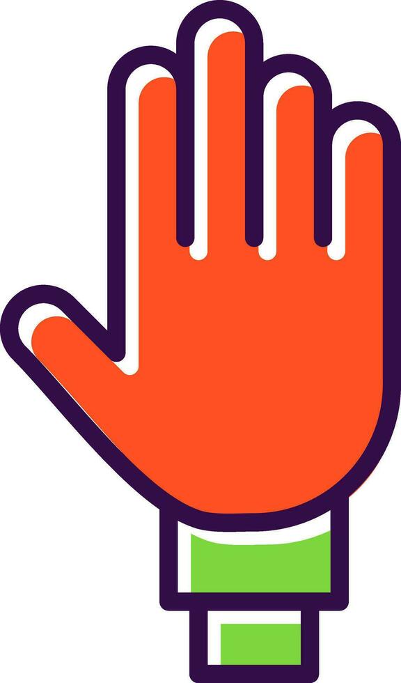 Four Fingers Vector Icon Design