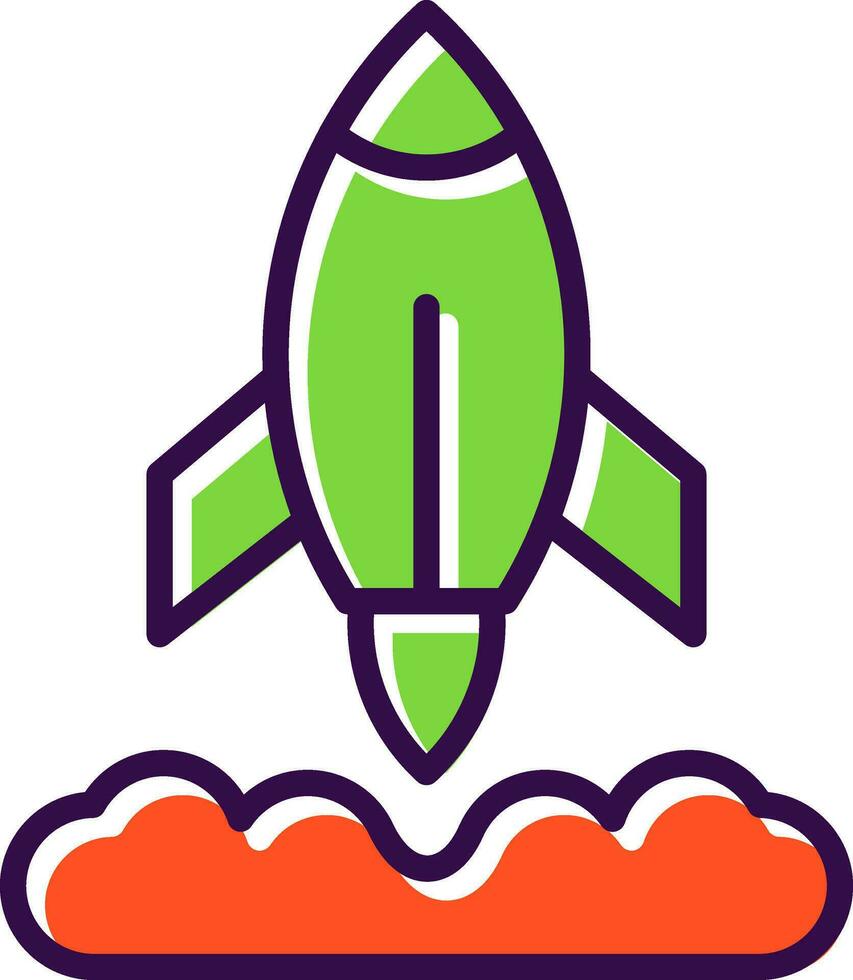Rocket Launch Vector Icon Design