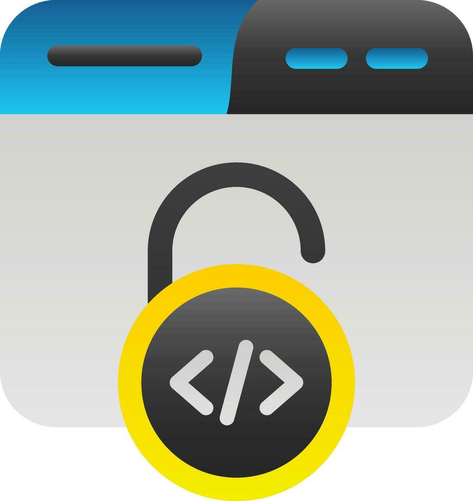 Unsecured Vector Icon Design